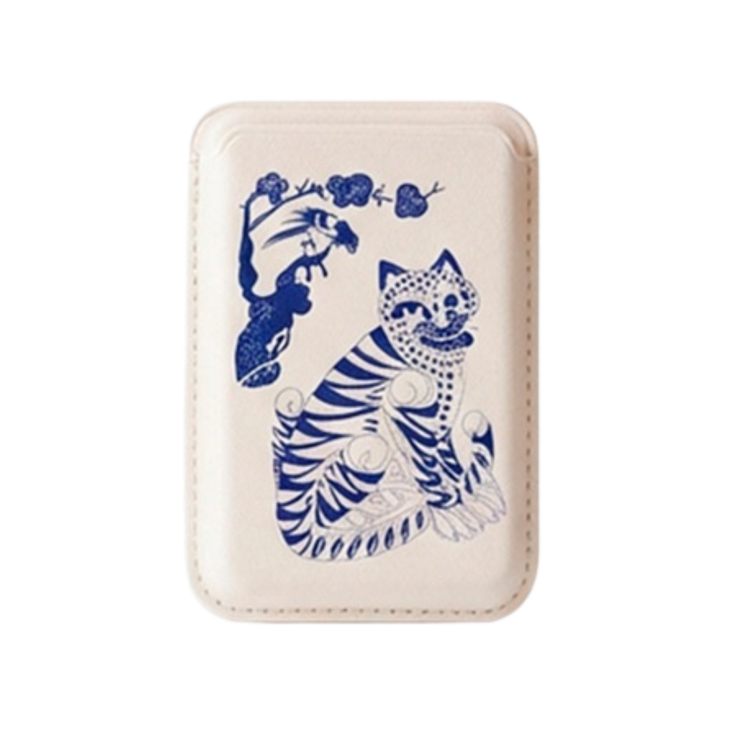 Korean Royal Gonryongpo Tiger MagSafe-Compatible Leather Card Wallet Case