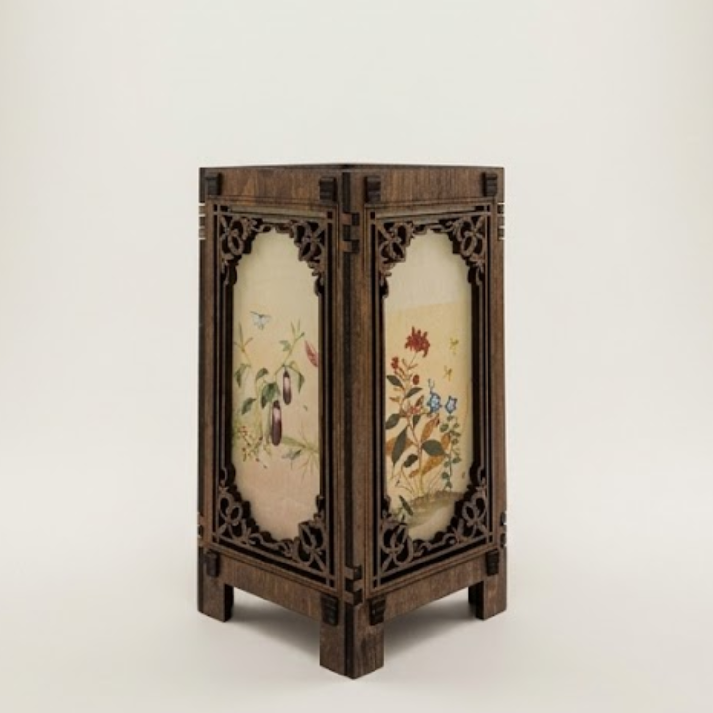 Floral Korean Lantern Lamp - 4x4x8 B