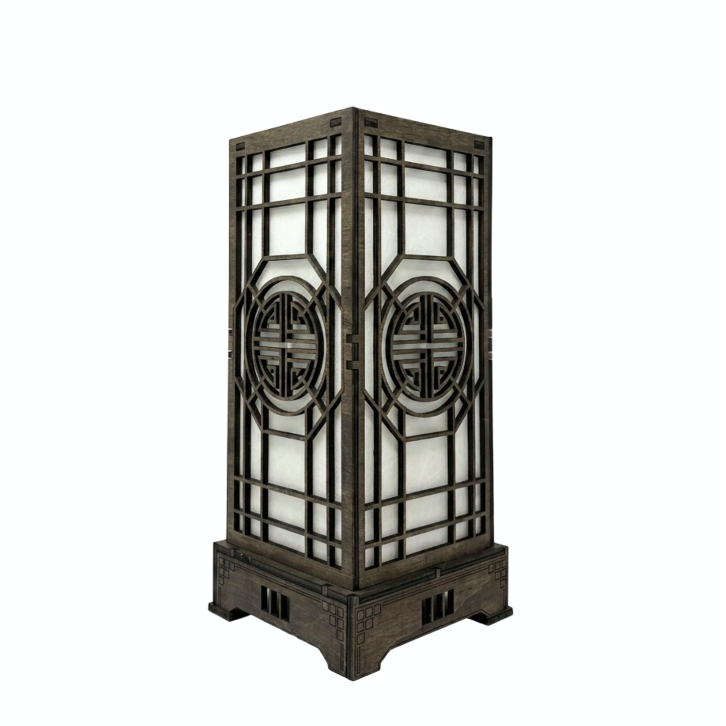 Korean Traditional Wood Lantern 6x6x13.5 A