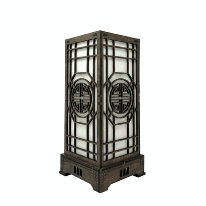 Korean Traditional Wood Lantern 6x6x13.5 A