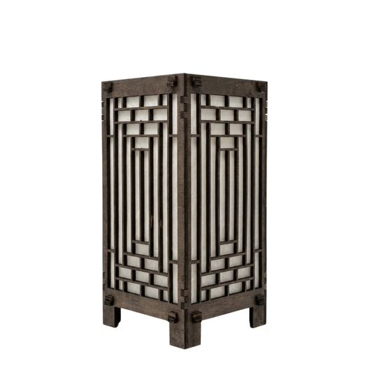 Traditional Korean Wooden Lantern Lamp 5.5x5.5x11 A