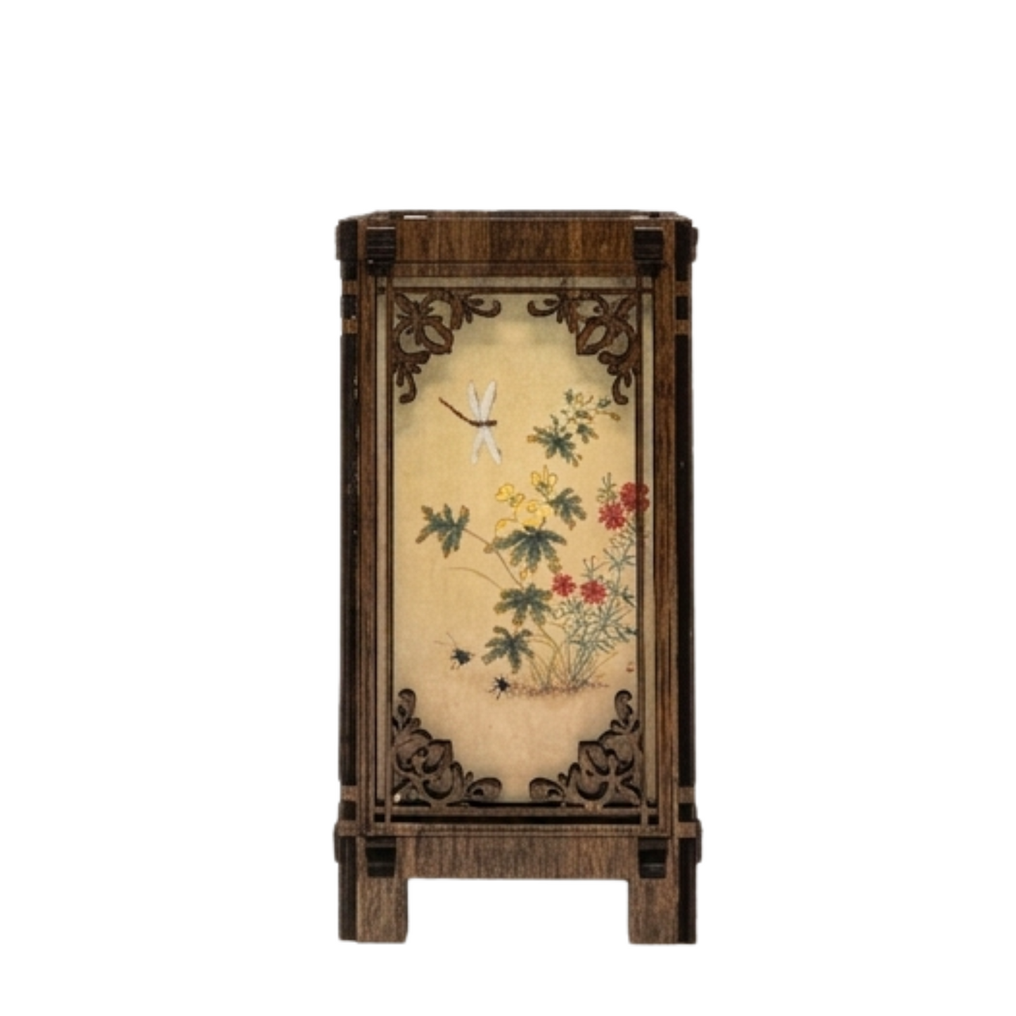 Floral Korean Lantern Lamp - 4x4x8 B