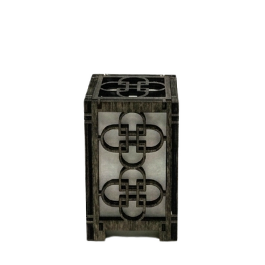 Korean Traditional Wood Lantern - 2.5X2.5X3.5-B