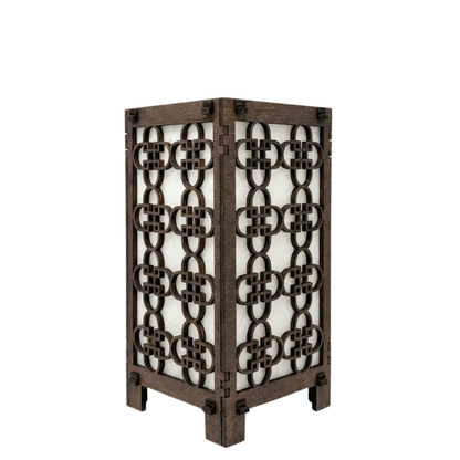 Korean Traditional Wood Lantern 5.5x5.5x11 B