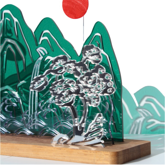 Korean Heritage Mountain Acrylic Display