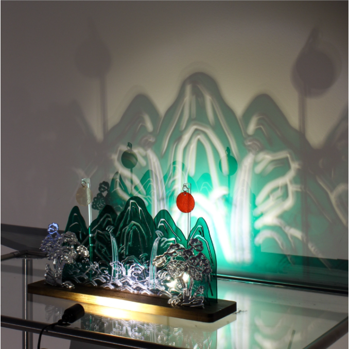 Korean Heritage Mountain Acrylic Display