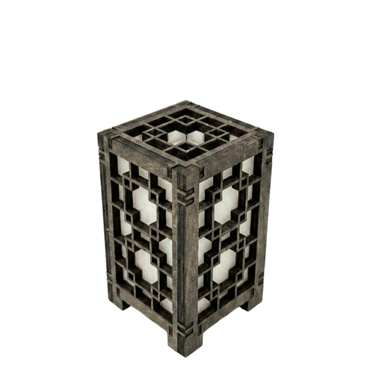 Korean Lantern Wood Lamp - 2.5X2.5X3.5-A