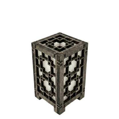 Korean Lantern Wood Lamp - 2.5X2.5X3.5-A