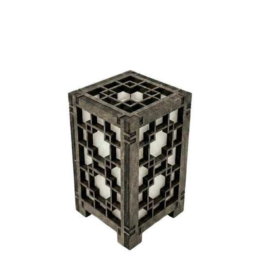 Korean Lantern Wood Lamp - 2.5X2.5X3.5-A
