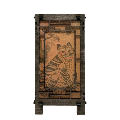 Korean Traditional Wood Lantern 5.5x5.5x11 D