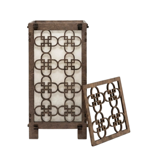 Korean Traditional Wood Lantern 5.5x5.5x11 B