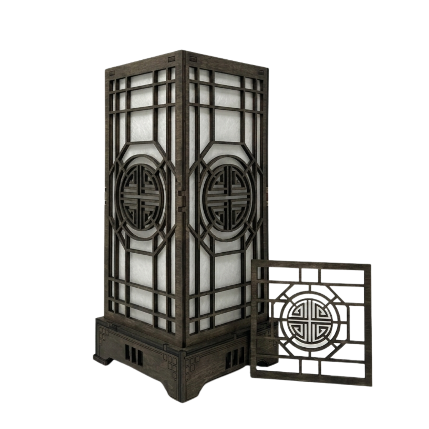 Korean Traditional Wood Lantern 6x6x13.5 A