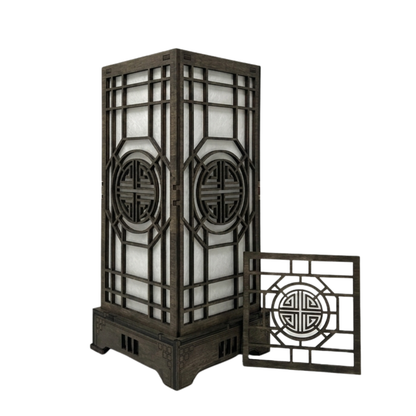 Korean Traditional Wood Lantern 6x6x13.5 A
