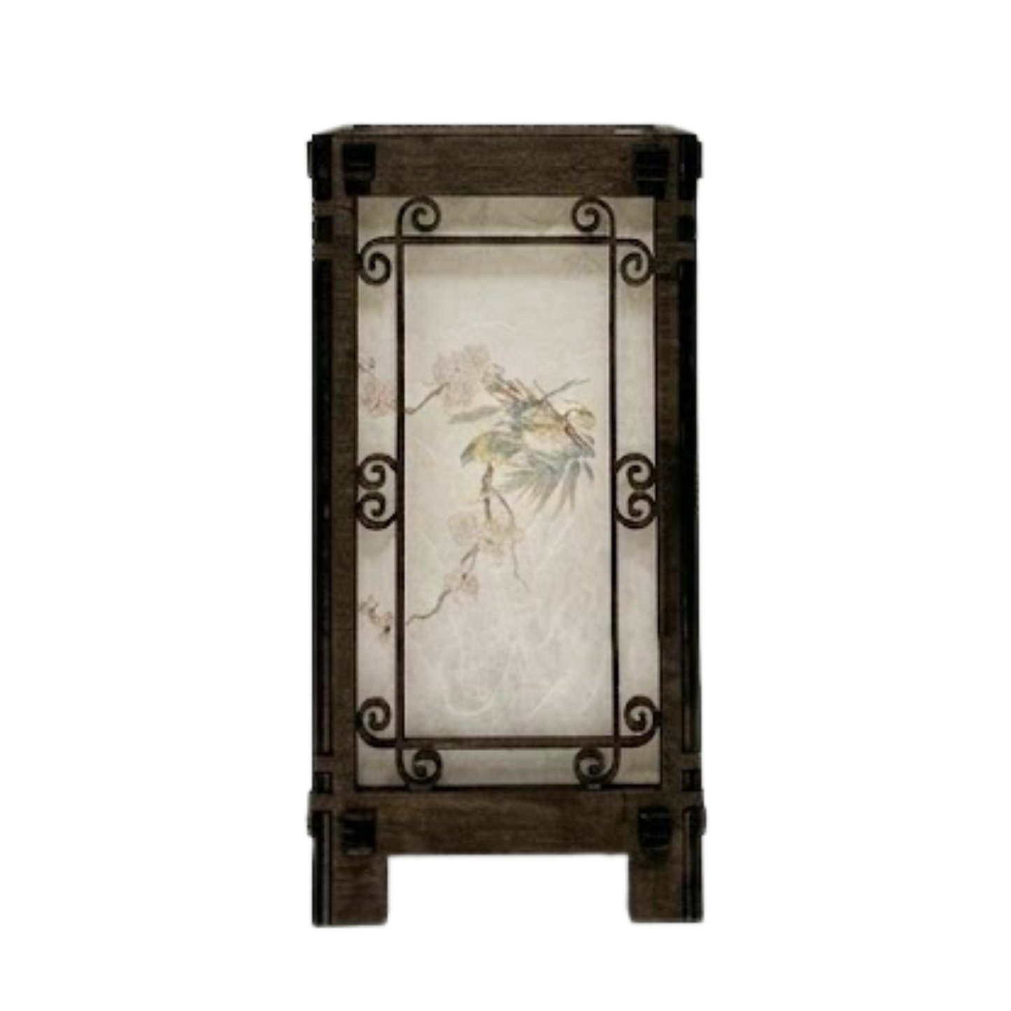 Floral Korean Lantern Lamp - 4x4x8 H