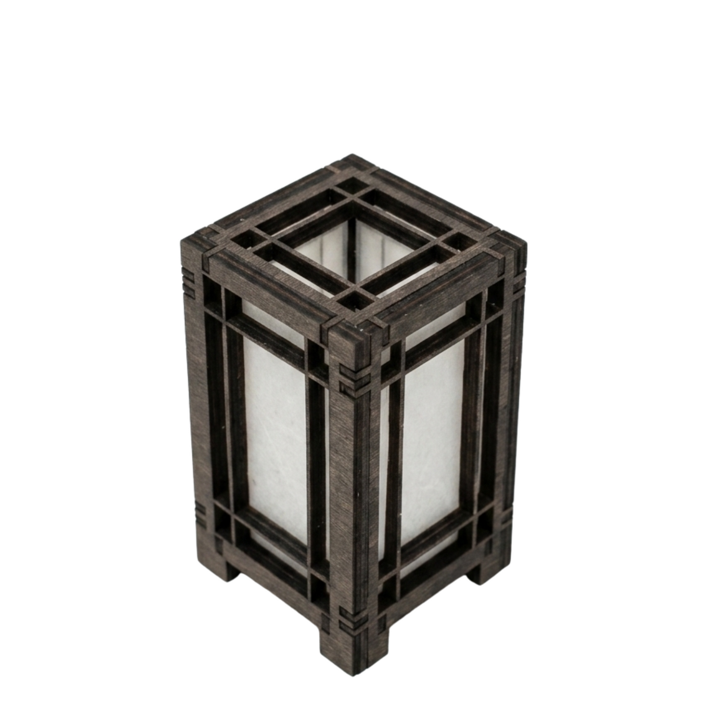 Korean Traditional Wood Lantern - 2.5x2.5x3.5 D