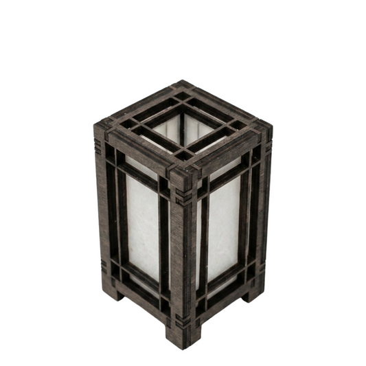Korean Traditional Wood Lantern - 2.5x2.5x3.5 D