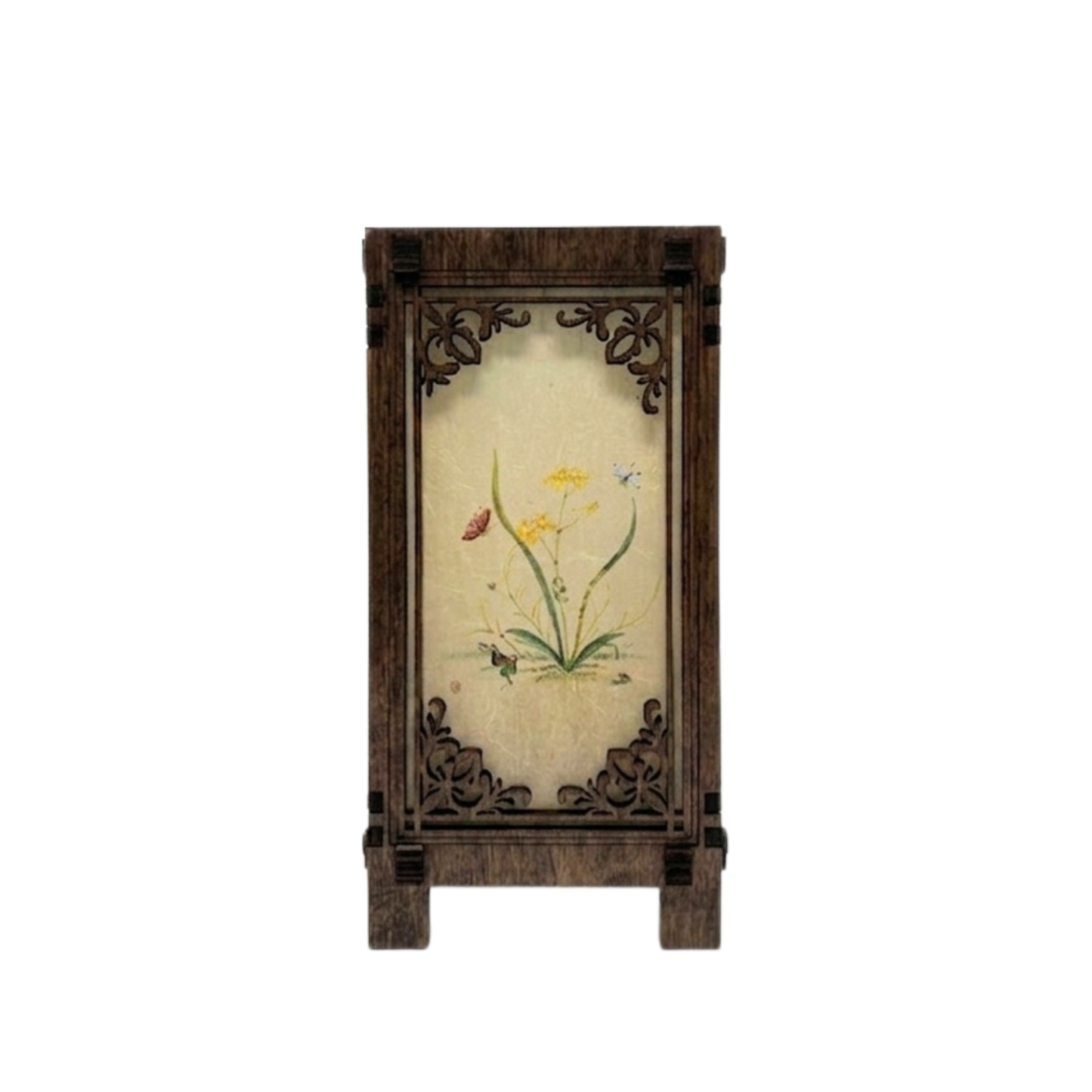 Floral Korean Lantern Lamp - 4x4x8 B