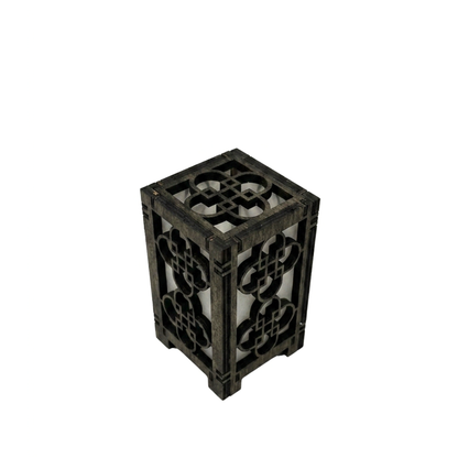 Korean Traditional Wood Lantern - 2.5X2.5X3.5-B