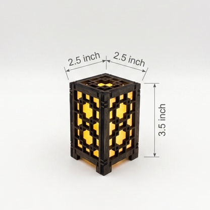 Korean Lantern Wood Lamp - 2.5X2.5X3.5-A