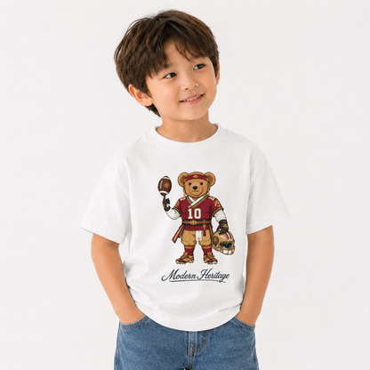 [Youth] SF 49ers-Inspired Korean Heritage Teddy Bear Football T-Shirt