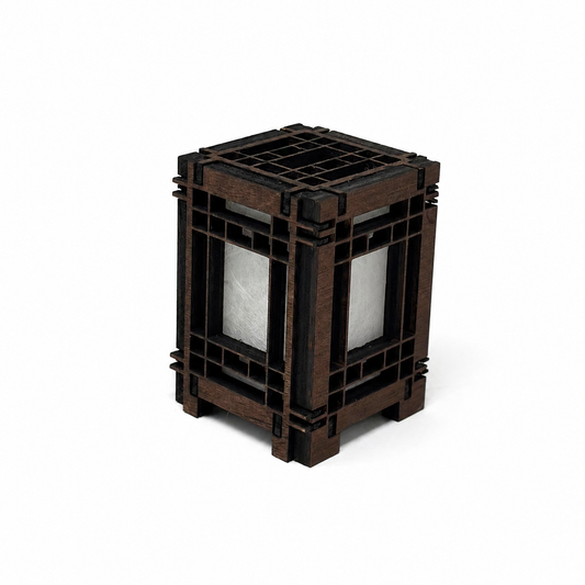 Mini Wooden Korean Lantern Table Decors Lamp- 1.5X1.5X2.5-A5