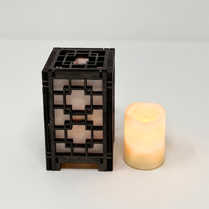 Korean Lantern Wood Lamp - 2.5X2.5X3.5-A