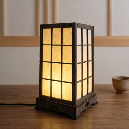 Korean Traditional Wood Lantern 5.5x5.5x11 C