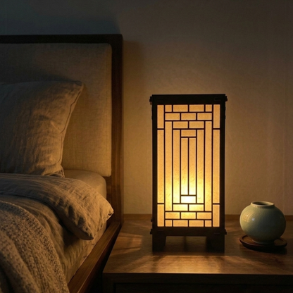 Traditional Korean Wooden Lantern Lamp 5.5x5.5x11 A