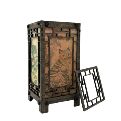 Korean Traditional Wood Lantern 5.5x5.5x11 D