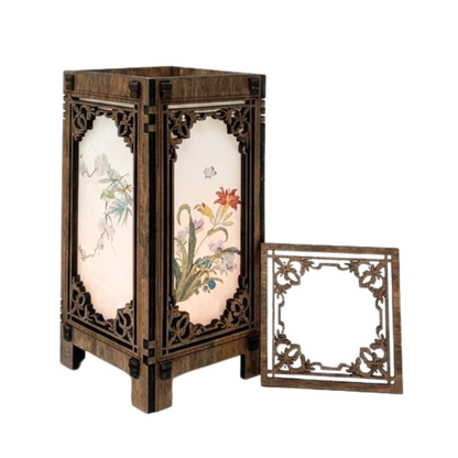 Floral Korean Lantern Lamp - 4x4x8 A