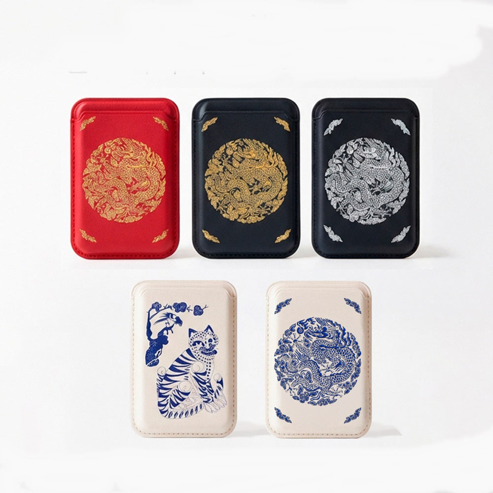 Korean Royal Gonryongpo Tiger MagSafe-Compatible Leather Card Wallet Case
