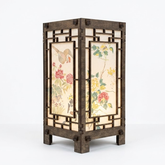Korean Traditional Wood Lantern 5.5x5.5x11 D
