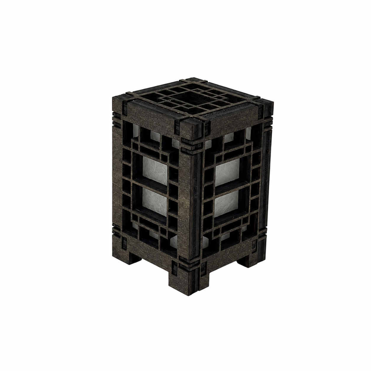 Mini Wooden Korean Lantern Table Decors Lamp- 1.5X1.5X2.5-A8
