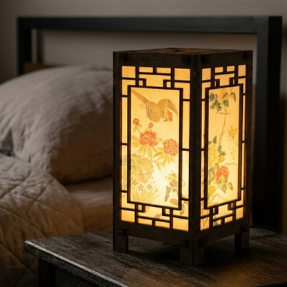 Korean Traditional Wood Lantern 5.5x5.5x11 D