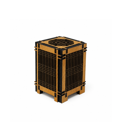 Mini Wooden Korean Lantern Table Lamp- 1.5X1.5X2.5-A48