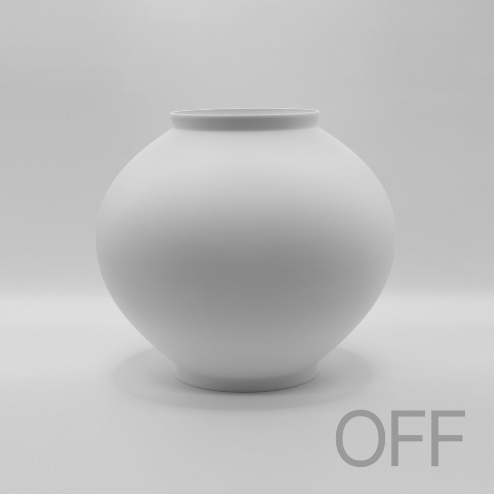 Large Moon Jar LED Ambient Lamp with Flower Holder