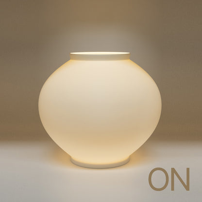 Large Moon Jar LED Ambient Lamp with Flower Holder