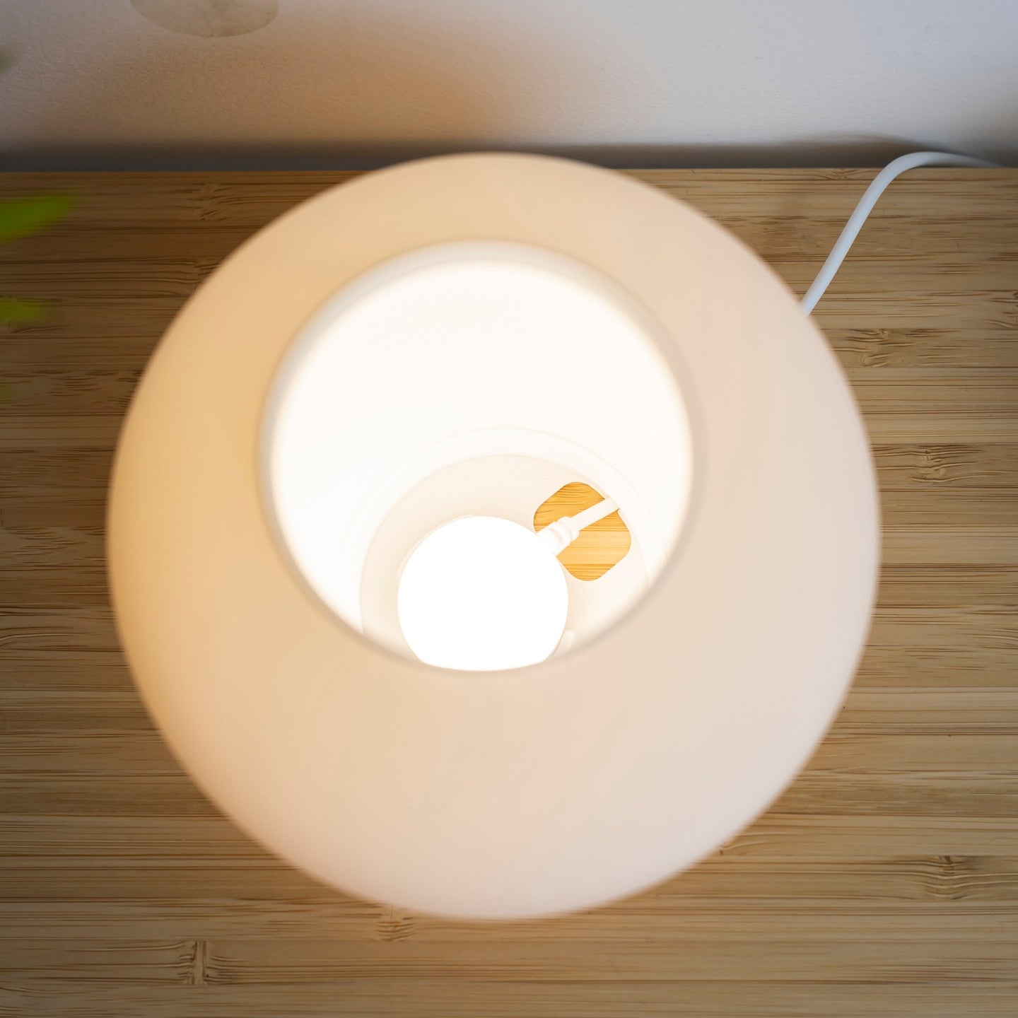 Large Moon Jar LED Ambient Lamp with Flower Holder