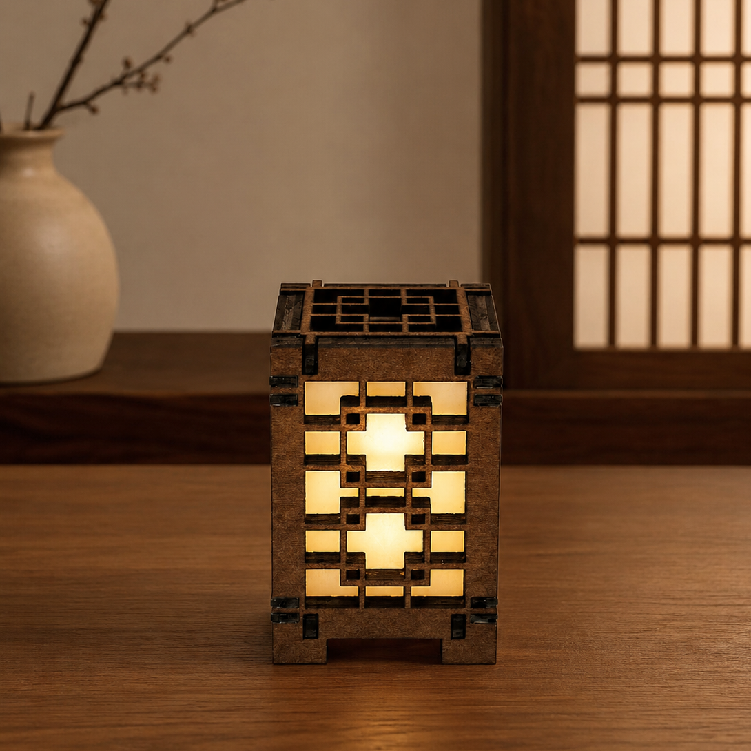 Mini Wooden Korean Lantern Table Decors Lamp- 1.5X1.5X2.5-A49
