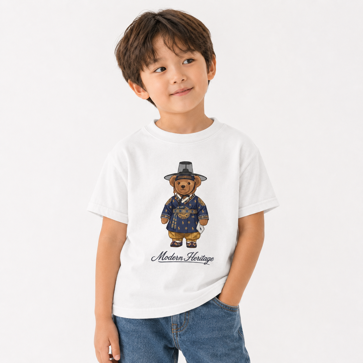 [Youth] Modern Heritage Teddy Bear T-Shirt - Light Colors