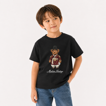 [Youth] Modern Heritage Teddy Bear T-Shirt - Dark Colors