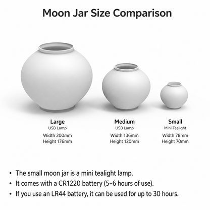Large Moon Jar LED Ambient Lamp with Flower Holder
