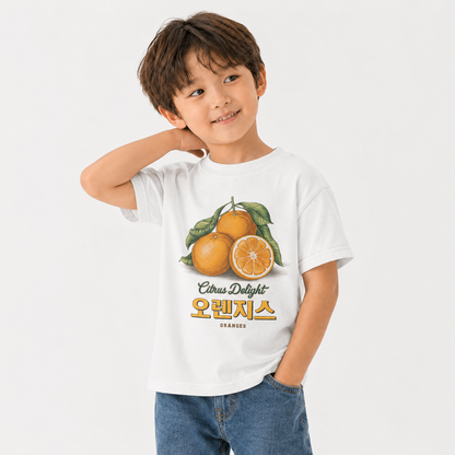 [Youth]  Orange Fruit Graphic T-Shirt