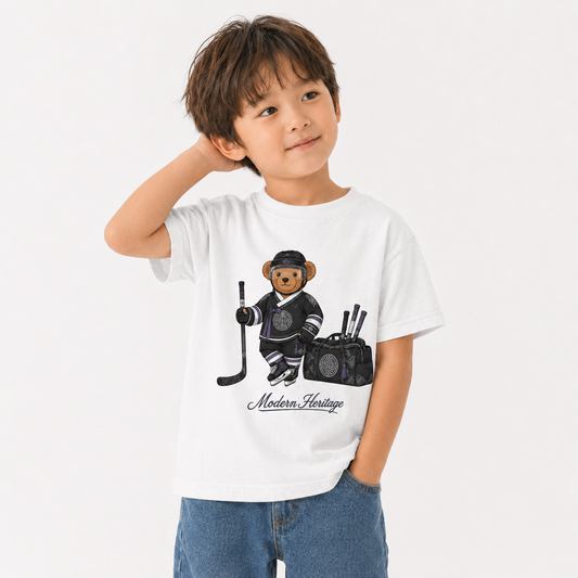 [Youth] Kings-Inspired Korean Heritage Teddy Bear Hockey Graphic Tee