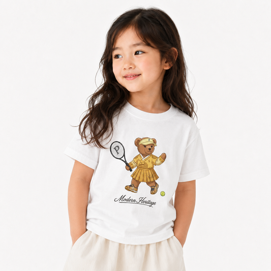 [Youth] Grand Slam Inspired Teddy Bear Tennis Shirt